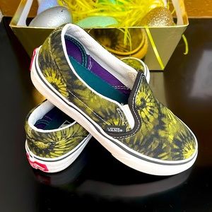 Green and black vans